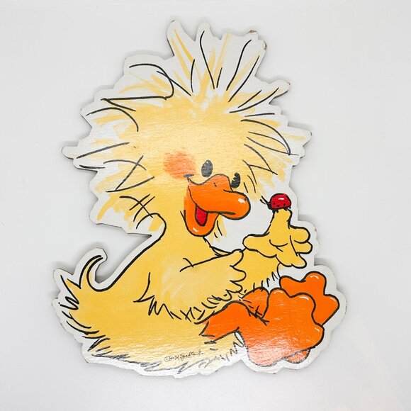 Vintage Suzy Spafford Little Baby Nursey Zoo Wall Decor Duck Giraffe Bear Bunny - Picture 2 of 14